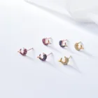 Dolphin Silver Dolphin Ear Nails 925 Sterling Silver Zircon Diamond Female Girl Women Piercing Ear Studs Trendy Jewelry