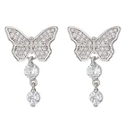 Butterfly New Arrival Hot Sale New Fashion Colorful Cubic Ziconia Fashion Personalized Creative Butterfly Earrings