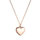 Heart Necklace Heart Elegant Delicate Women Style Silver/gold/rose Gold High Quality Polish Cheap Wholesale Stainless Steel Heart Pendant Necklace