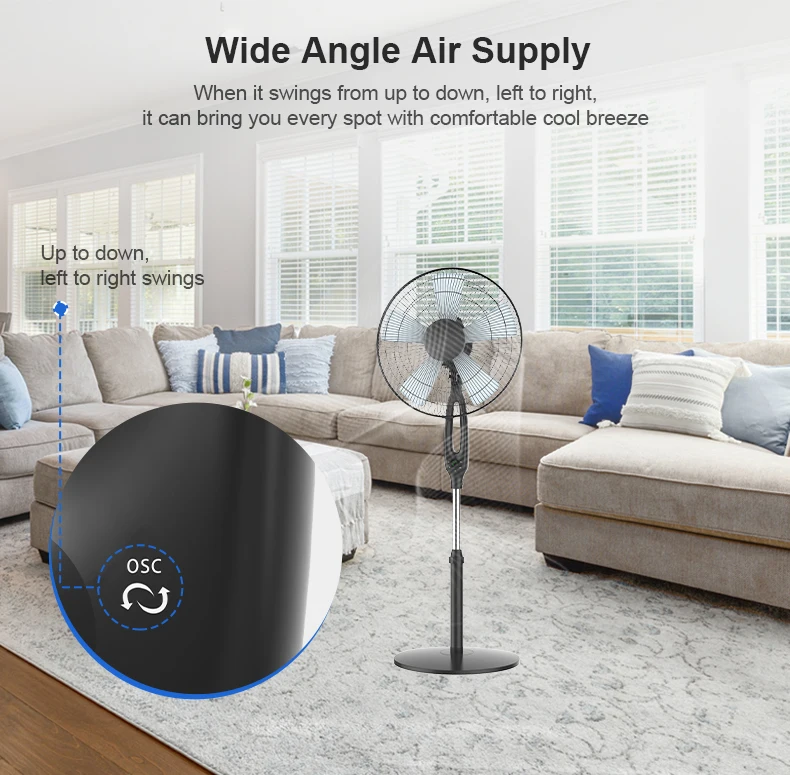 Stand Fan, LED, Electric, ABS - detail 12