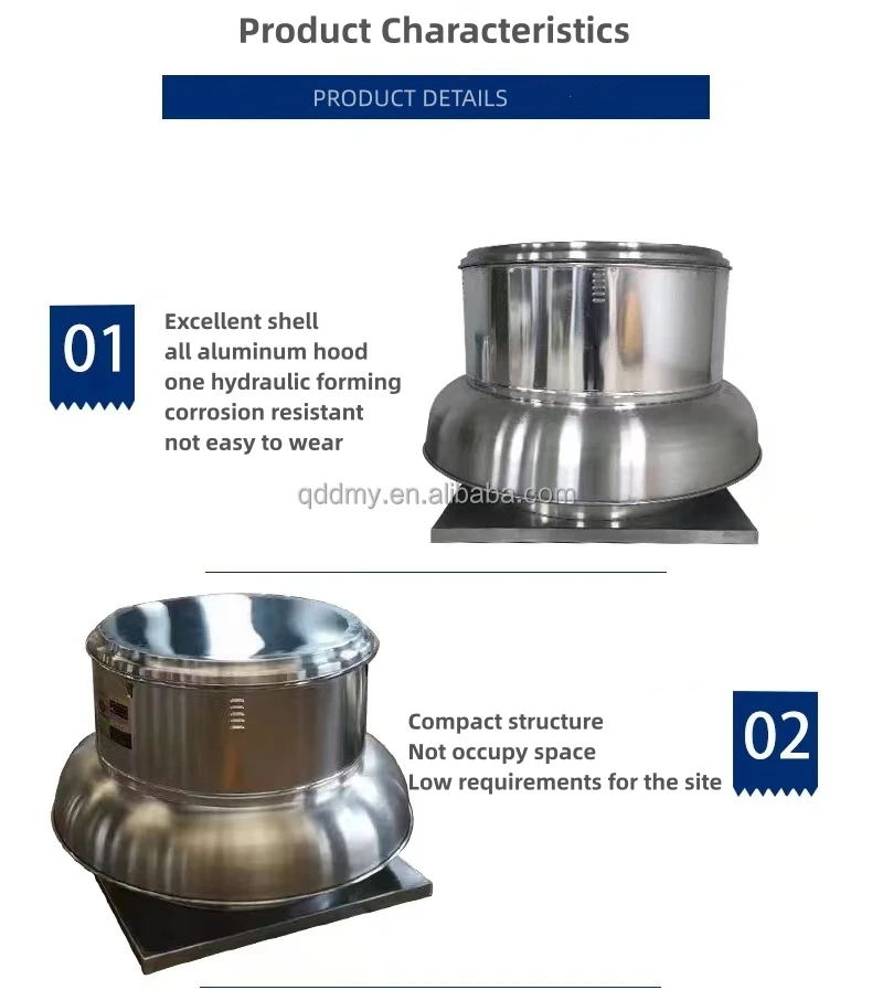 Smoke Roof Exhaust Fan, Aluminum, 500mm/800mm - detail 10
