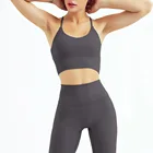 Apparel Outdoor Workout Apparel Sets Short Crop Top Yoga Pant Exercise Set Women Squat Proof Yoga Set