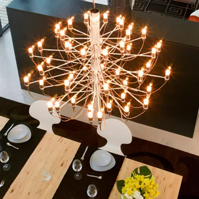 ARTDECOLITE Modern Gold Silver Black 18/30/50 Heads Gino Sarfatti Pendant Lights Summer Fruit Pendant Lamp