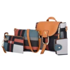 Brand Leather Handbags Brand Soft Pu Leather Shoulder Bucket Bag Lady Leather Hand Bags Customized Handbags Set Women