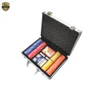 Poker Set Professional High Quality 200pcs Clay Poker Chip Set With Sticker And Value