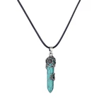 Crystal Alloy Natural Stone Bullet Shape Turquoise Crystal Stone Quartz Crystal Healing