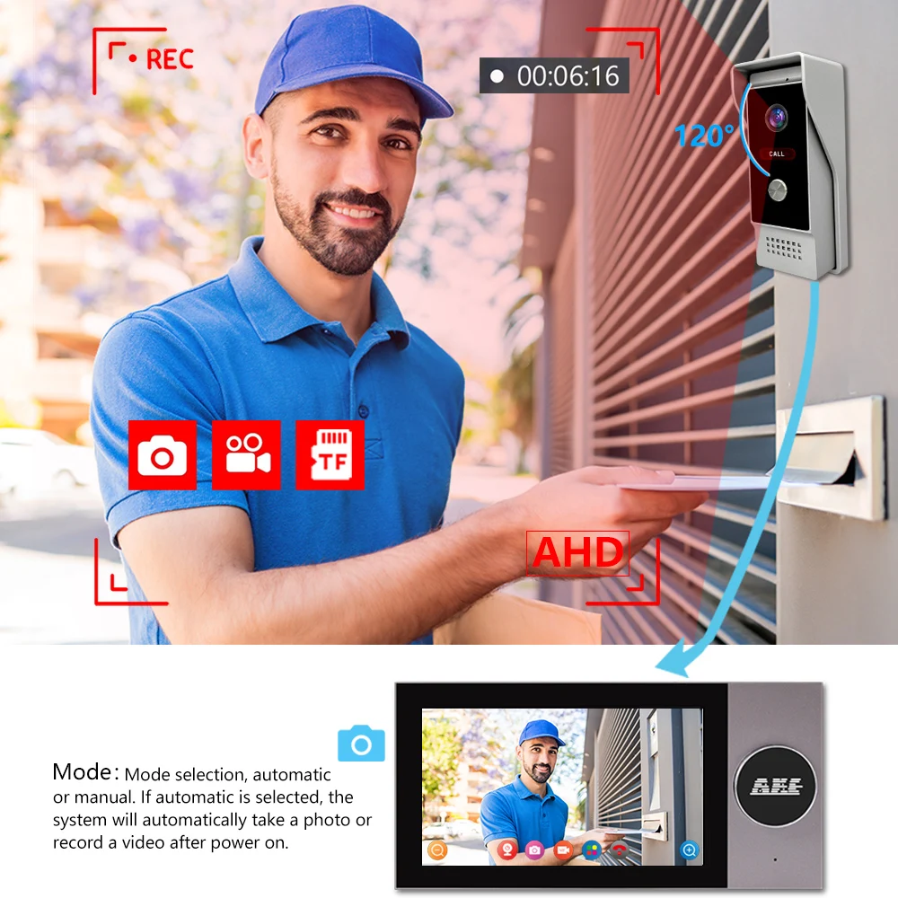 Supplier Outlets Door Password Intercom Video Door Phone Face Recognition Videophone Commercial Intercom System