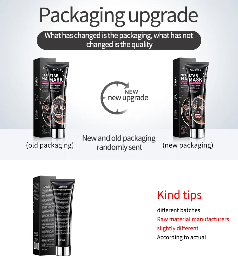 product 100g sadoer starry sky face and body mask for blackhead acne removal deep cleaning multi style adsorption peel off face mask-6