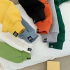 Boys Hoodies Wholesale 100% Cotton Boys Solid Color Letter Printing Hoodies Kids