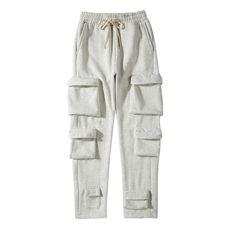 Man Streetwear Stock Cargo Sweat Pants 
