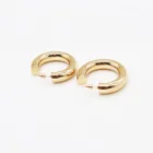 Gold Hoops Earrings Hoop 14K Gold Lightweight Hollow Round Tube Open Gold Plated Hoops Earrings For Women