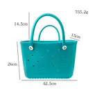 Woman Handbags Bag Popular Waterproof Woman Jelly Candy Handbags EVA Tote Large Shopping Silicone Beach Bag