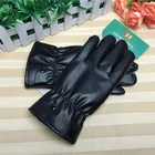 Leather Gloves Black Quality Gloves Women Men Work Cycling Touch Screen Kids Warm Leather Hand Winter Gloves In Bulk