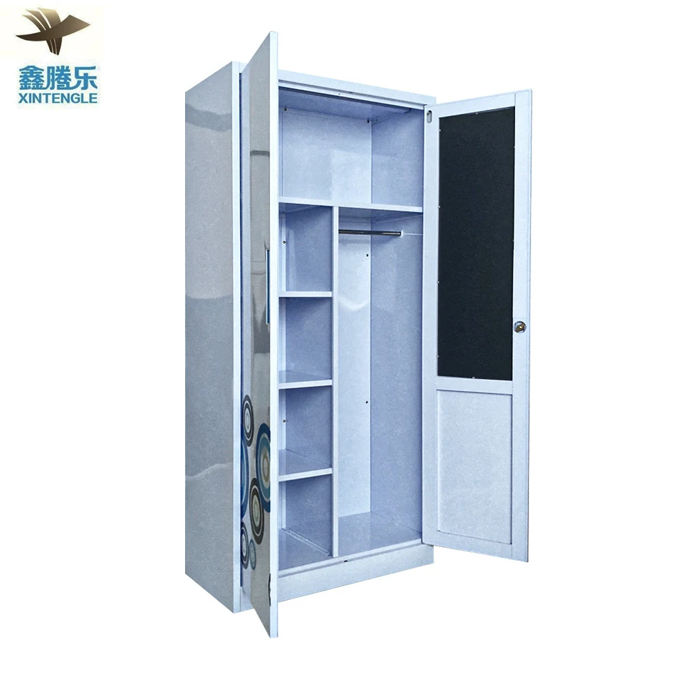 New Model Godrej Almirah Designs Baby Clothes Wardrobe Steel Iron Cupboard with Powder Coat Price