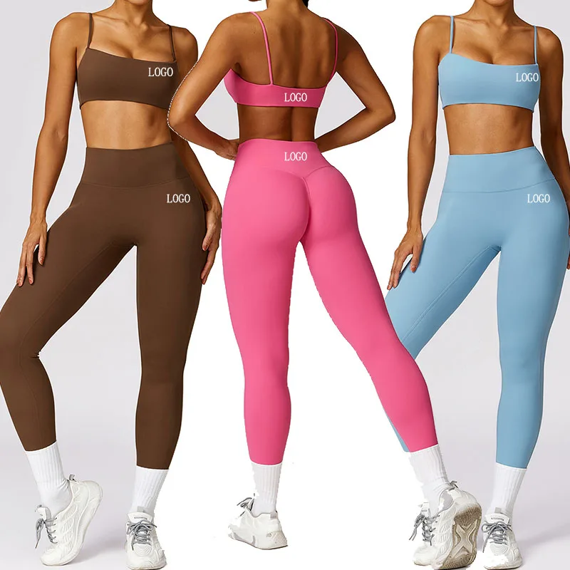 Wholesale Plus Size Butt Lift Yoga Gym Sportswear Women Set Sexy Sports Bras And Leggings Set Active Sports Workout Set