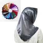 Square Scarf Wholesale Solid Color Satin Square 90*90cm Scarf Women Square Muslim Scarf