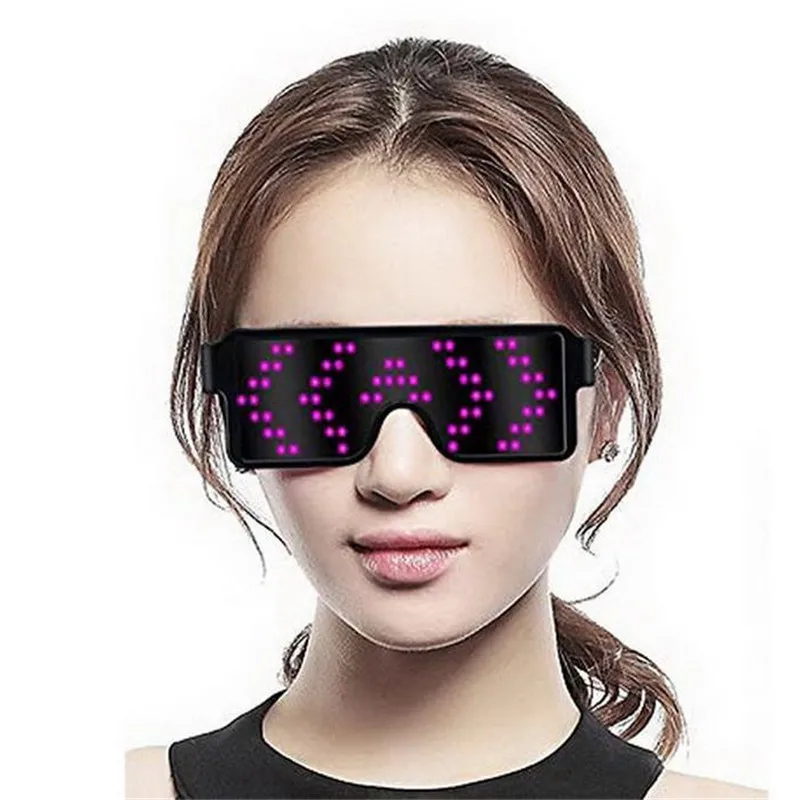 Leadleds Customizable Bluetooth LED Glasses for Raves, Festivals, Fun, Parties, Sports, Costumes, EDM, Flashing
