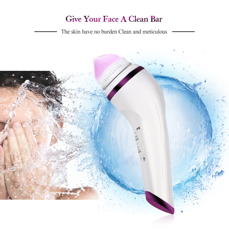 Private Label Silicone Face Massager Pore cleanser skin beauty Cleansing Electric Ultrasonic Facial Brush