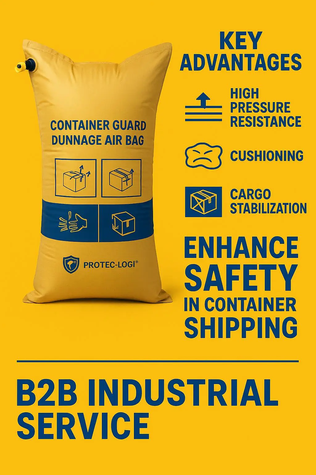 PP Material Inflatable Bag Fillers Lightweight Portable Protective Cushioning Material for Dunnage Airbags Valve Container - detail 10