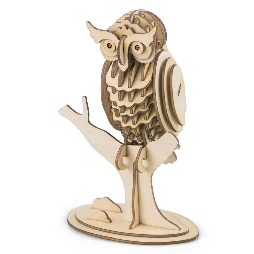 DIY Assemble 3D Puzzle Owl Miniature Model Educational Toy Birthday Holiday Gift 