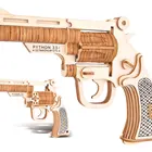 Hot Selling Factory Outlet Quality Puzzle 3d Wood Diy Gun Model Jigsaw For Boys