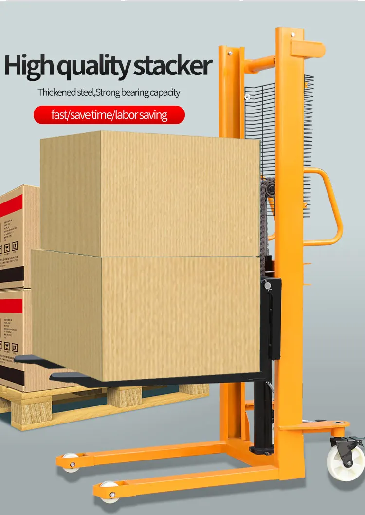 high efficiency Hand Truck hydraulic pallet lift Forklift Machine with low price manual stacker