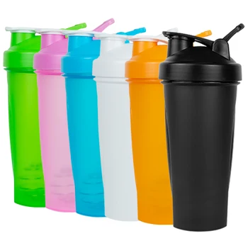 Wholesale Shaker Cup Personalized Custom Logo Protein Sport Plastic Cup Shaker Bottle