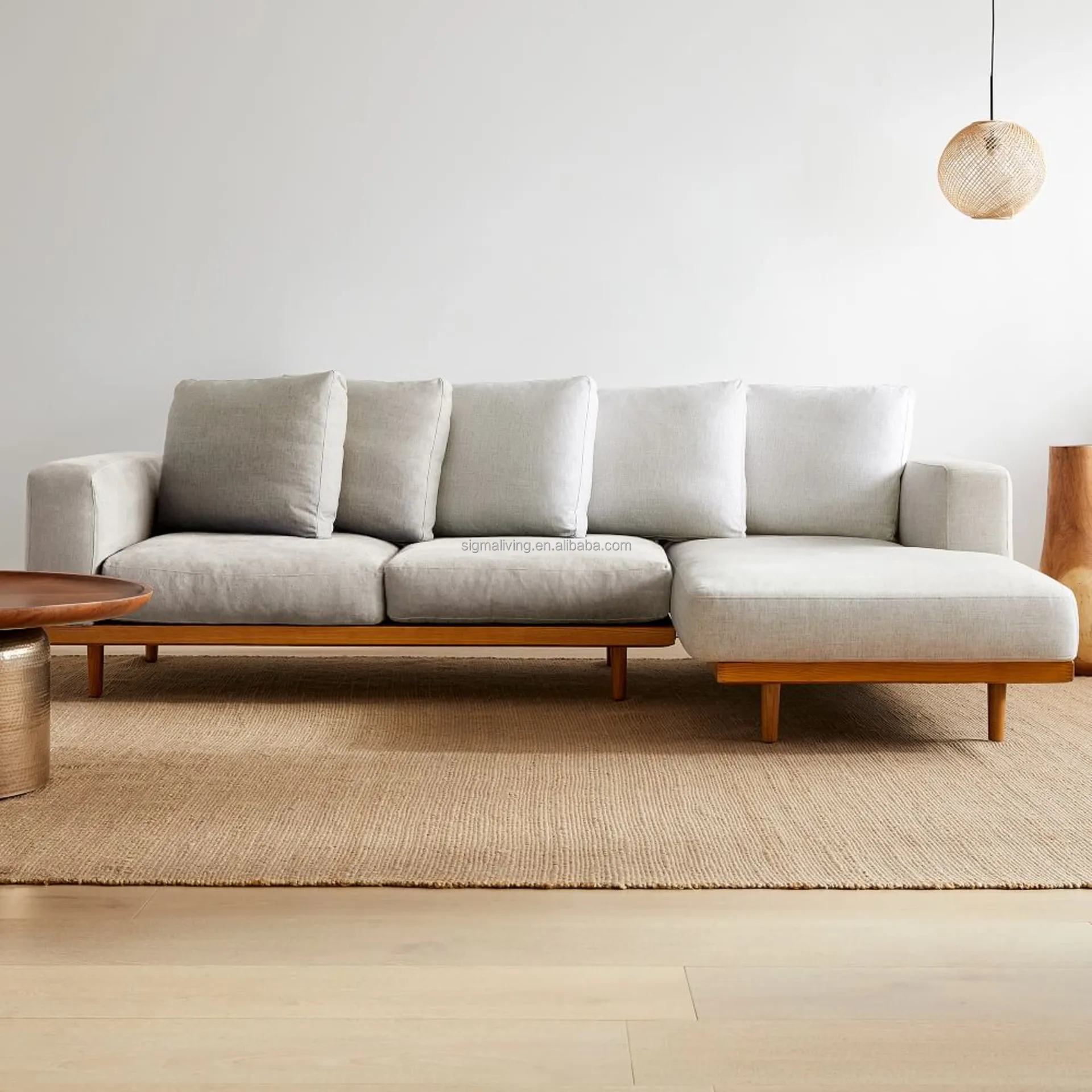 sofa sets living room indoor furniture 2-Piece corner chaise sofa