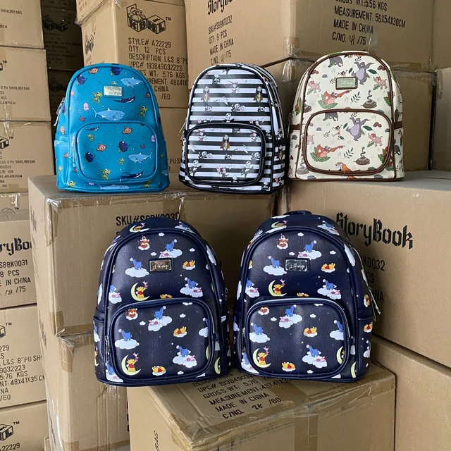 Cute Cartoon Printing Waterproof Double Shoulder Backpack Casual Portable Mini Schoolbag