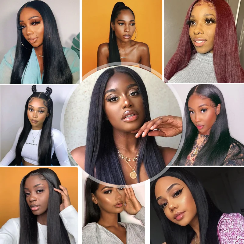 Fast Shipping Brazilian Natural 13x4 Lace Frontal Wig Lace Straight Hair Wigs for Women 100% Raw Fashion Human Hair