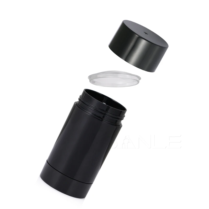 Custom Empty Eco Friendly White Black 15g 30g 50g 75g Plastic Deodorant