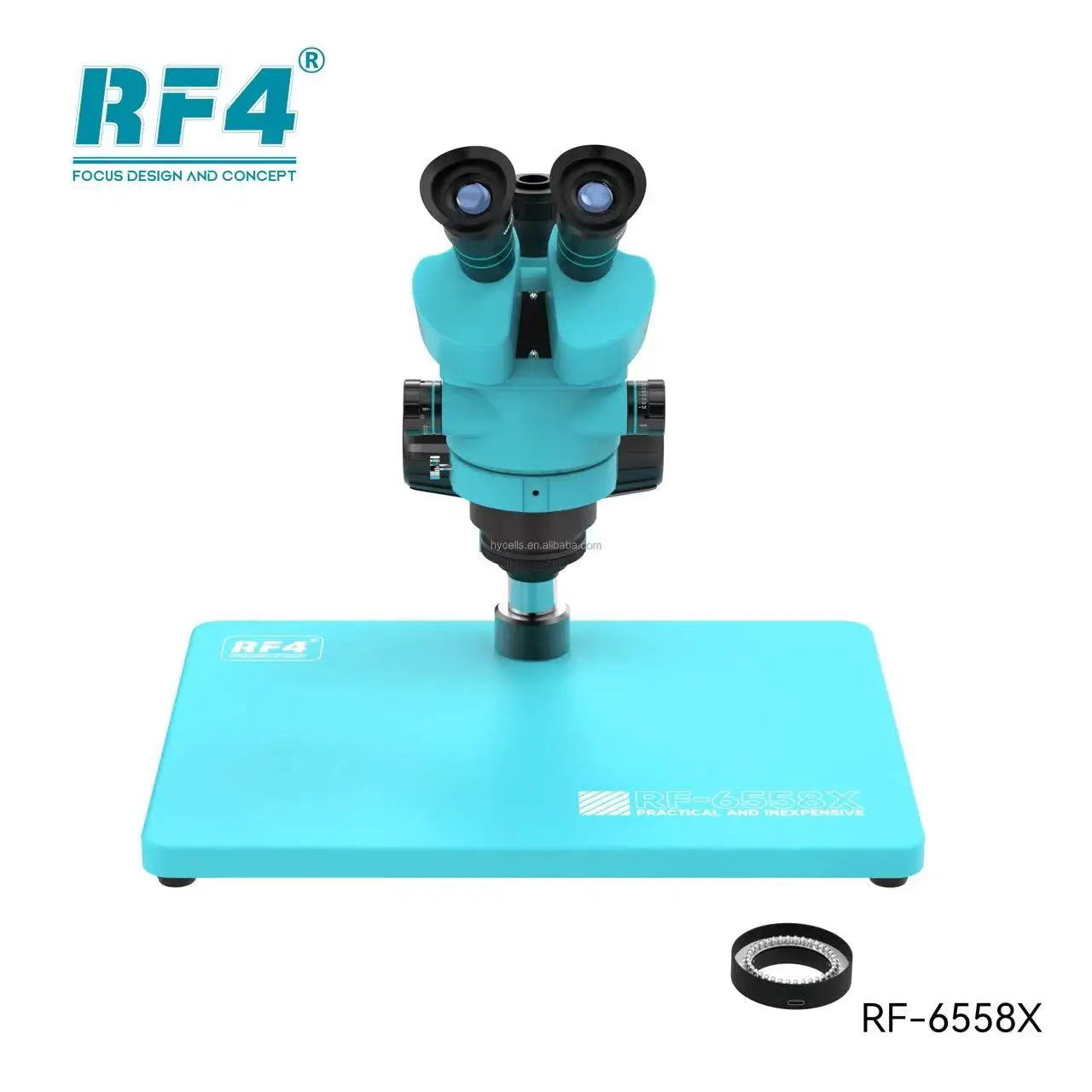 RF4 RF-6558X Electronics Trinocular Microscope for Phone PCB Soldering Welding Tool With Alloy Maintenance Stand
