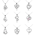 Necklace G173 Mother Day Jewelry I Love You Mom Zircon Letters Mama Heart Pendant Women Necklace