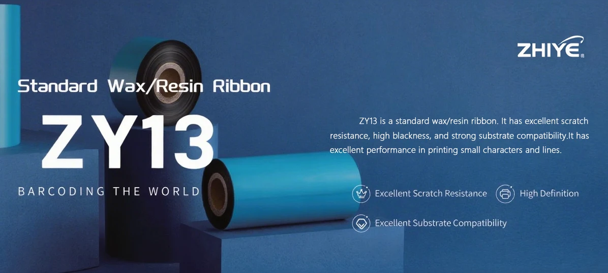 110mmx450M Premium Black Resin Thermal Transfer Ribbon Barcode TTR 110x450 110x300m Compatible Zebra Printers Ribbon