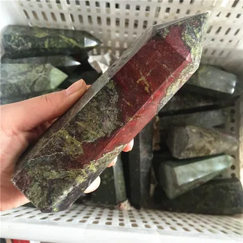 Wholesale Natural Crystals Healing Stones Large Dragon Blood Stone Quartz Crystal Tower Points