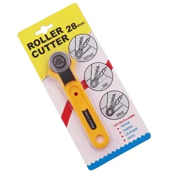 45mm Rotary Cutter for Fabric Straight Handle 28mm Rotary Fabric Cutter w/Blade Cover for Sewing, Crafts, Quilting