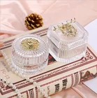 Gift Promotional Gift Clear Luxury Hot Sale Empty Vintage Unique Glass Candle Jars With Glass Lids In Bulk