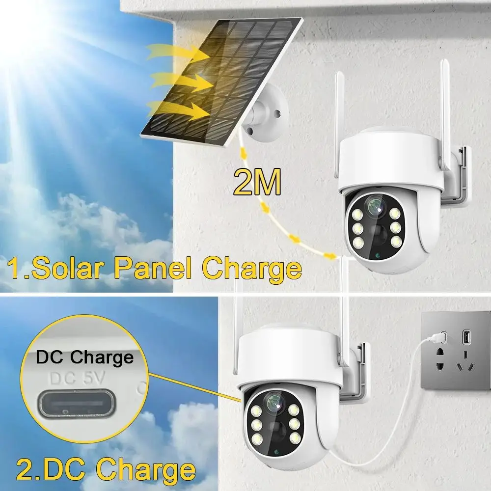 XM Icsee Outdoor 4G Wireless Ptz Solar Camera Battery Solar Powered Security Solar Camera Surveillance 4mp 4g Wifi Solar Camera