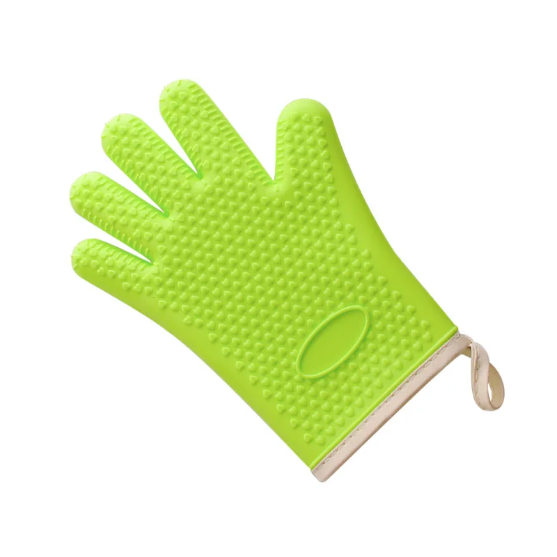 OEM ODM Kids Gloves Five Fingers Cotton Double Layer Oven Customized Kitchen Microwave Baking Thick Anti-scald Silicone Gloves