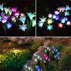 New Upgraded Multi-Color Changing Lily Solar Flower Garden Lights For Patio Yard Decoration