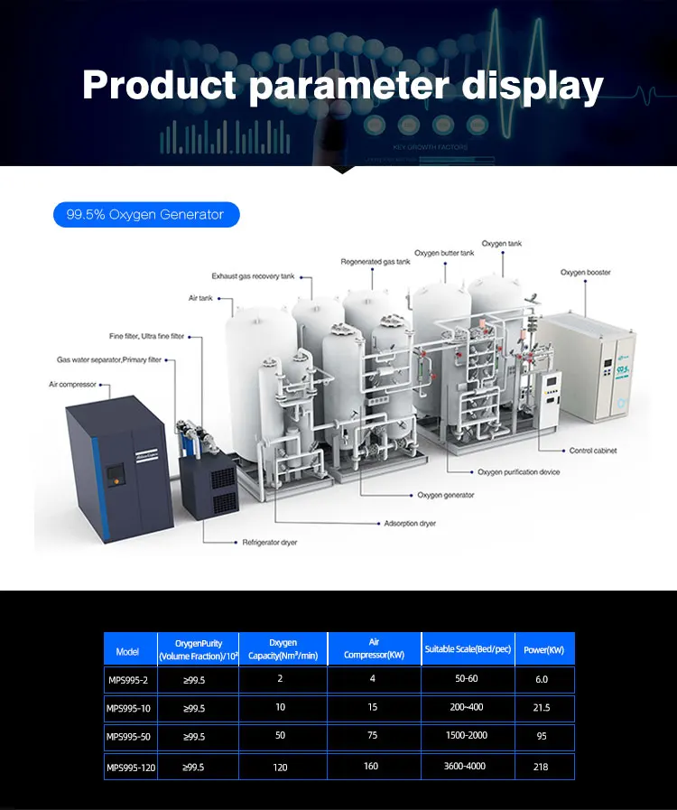 product oxygen machine high efficiency energy saving for pharma and industrial needs420-4