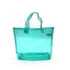 Pvc Bag Bags Pvc Bag Transparent Bag Custom Reusable Fashion Color Transparent PVC Shopping Bag Beach Pvc Tote Bags