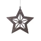 Star Ornament Christmas Decoration Cheap Plastic Glitter Star Ornament For Christmas Decoration