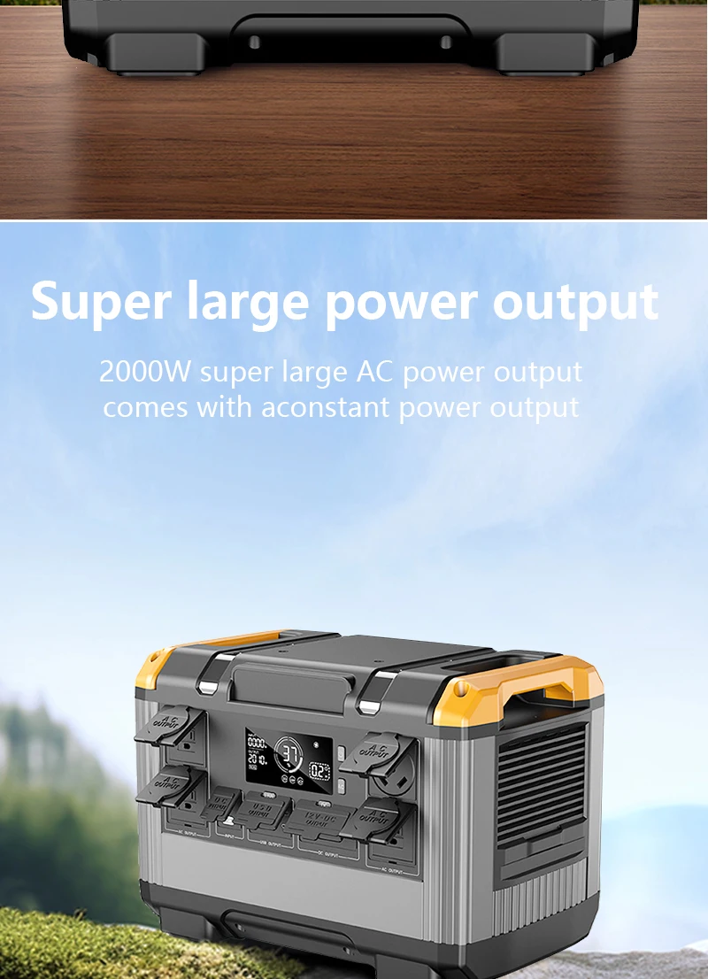 Flashfish 1000W-2400W Solar Portable Power Stations Emergency Backup Mobile Camp Power Banks Outdoor LiFePO4 Battery Charging details