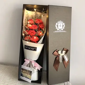 Explosive Models  Hot Sale Valentine's Day Gift Soap Flower Gift Box Wholesale Birthday Christmas Gift Girlfriend Carnation Rose