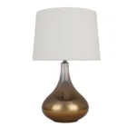 Drum Modern Gradually Champagne Glass White Drum Shade Table Lamp For Living Room Family Bedroom Bedside Office