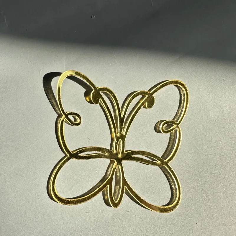 New wholesale gold butterfly acrylic butterflies topper for baking supplies cake decorations