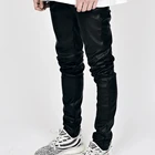 Jeans Jean Jeans Jeans Mens Overall Hot Sale Fashion Cotton Taper Knee Ripped Jeans Blue Man Denim Jean