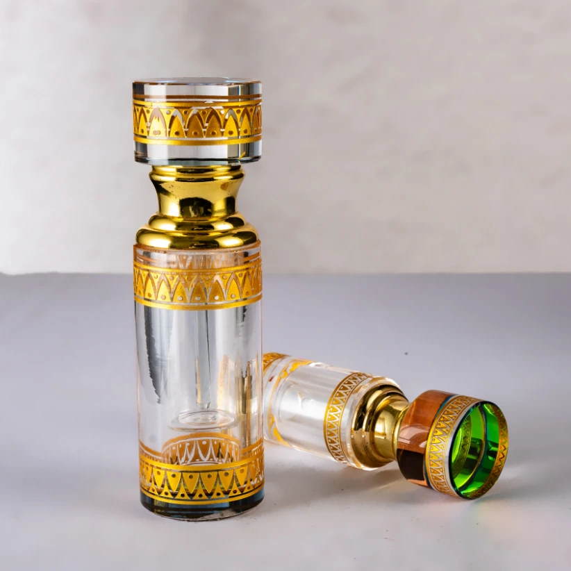 product wholesale 12ml round shape luxury crystal empty perfume bottle small bridge design glass craft for women-5