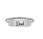 Ring Filial Customized Simple Design Engraved Dad Stainless Steel Ring For Father's Day Gift